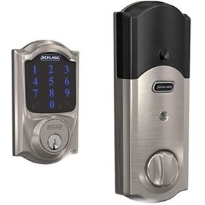 Schlage | Connect Touch Deadbolt | Satin Nickel | Camelot BE469Z